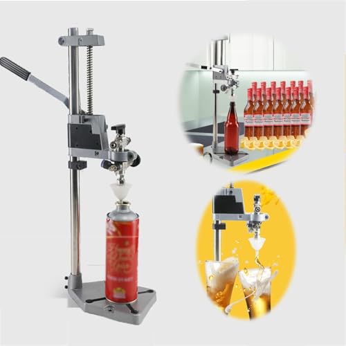 HDCCDM Counter Pressure Bottle Filler, Beer Bottle Filler, Stainless Steel Manual Liquid Filling Machine, for Glass/Convoluted Bottles von HDCCDM