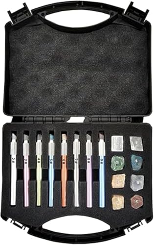 HDCCDM Mohs-Härtetest-Set, Kratztester, Härteteststift, 2–9 Kratztester, Mit Aufbewahrungsbox, Für Industrielles Mineral-Identifizierungsset, Edelstein-Jade-Schmuck von HDCCDM