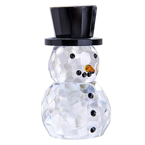 HDCRYSTALGIFTS Kristall-Schneemann-Figuren Sammlerstücke mit Zylinder Weihnachtsdekoration Briefbeschwerer Sammlung Tischornament HDCRYSTALGIFTS Kristall-Schneemann-Figuren Sammlerstücke mit Zylinder Weihnachtsdekoration Briefbeschwerer Sammlung Tischornament von HDCRYSTALGIFTS