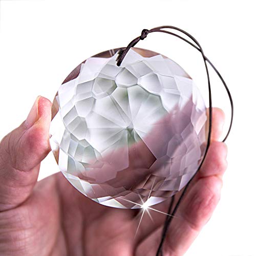 Hängende Kristall Suncatcher Kronleuchter Kristalle Prismen Klare Kronleuchter Kristalle Blume des Lebens Prismen Suncatcher Fenster Hängende Ornament Handwerk (75MM) von HDCRYSTALGIFTS