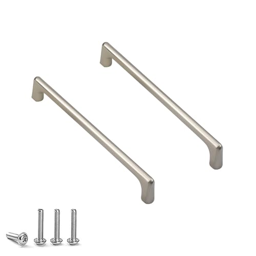 HDEYRSX 2 Stück Küchengriffe Möbelgriffe Türgriff Schrankgriffe Zinklegierung Schubladenknöpfe Bogenform Griffe für Küchenschränke Kommoden Kleiderschrank,mit Schrauben (Lochabstand 128mm,Grau-c) von HDEYRSX