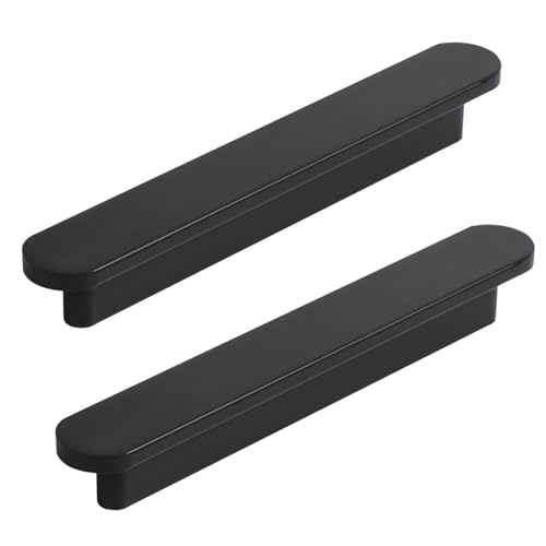 HDEYRSX 2 Stück Küchengriffe Möbelgriffe Türgriff T Stangengriff Aluminiumlegierung Schubladenknöpfe Kleiderschrank Zieht Griffe für Küche Schlafzimmer,Mit Schrauben (Schwarz,Länge 1000mm) von HDEYRSX