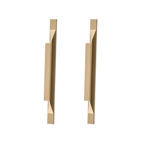 HDEYRSX 2 Stück Möbelgriffe Aluminiumlegierung Schrankgriffe Türgriffe Küchengriffe Schubladenknöpfe Griffe für Küchenschränke Kleiderschrank,mit Schrauben (Gold,Länge 800mm) von HDEYRSX