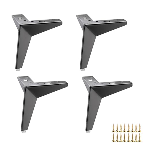 HDEYRSX 4 Stück Möbelfüße Metall DIY Tischbeine Schrankfüsse Ersatz Möbelbeine für Sofa,Couchtische,TV-Schränke,Nachttisch,Fernsehschrank,Bett,Badezimmerschrank,mit Schrauben (Schwarz-B,150mm) HDEYRSX 4 Stück Möbelfüße Metall DIY Tischbeine Schrankfüsse Ersatz Möbelbeine für Sofa,Couchtische,TV-Schränke,Nachttisch,Fernsehschrank,Bett,Badezimmerschrank,mit Schrauben (Schwarz-B,150mm) von HDEYRSX