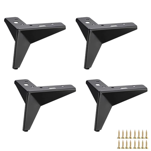 HDEYRSX 4 Stück Möbelfüße Metall DIY Tischbeine Schrankfüsse Ersatz Möbelbeine für Sofa,Couchtische,TV-Schränke,Nachttisch,Fernsehschrank,Bett,Badezimmerschrank,mit Schrauben (Schwarz-A,130mm) HDEYRSX 4 Stück Möbelfüße Metall DIY Tischbeine Schrankfüsse Ersatz Möbelbeine für Sofa,Couchtische,TV-Schränke,Nachttisch,Fernsehschrank,Bett,Badezimmerschrank,mit Schrauben (Schwarz-A,130mm) von HDEYRSX