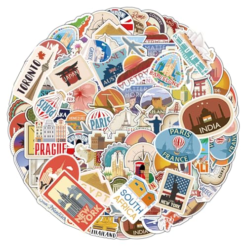 100 Stück Reiseaufkleber Weltreisen Aufkleber Wasserfest Reise Graffiti Auto Handy Computer Gitarre Dekoration Laptop Handbuch Kinder Jugendliche Erwachsene 100 Stück Reiseaufkleber Weltreisen Aufkleber Wasserfest Reise Graffiti Auto Handy Computer Gitarre Dekoration Laptop Handbuch Kinder Jugendliche Erwachsene von HDFHDF