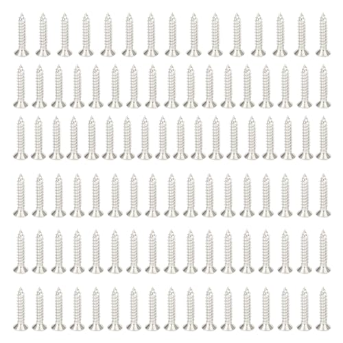 100 Stück selbstschneidende Flachkopfschrauben mit Kreuzschlitz, selbstschneidende Edelstahlschrauben, Türscharnierschrauben, Edelstahlschrauben 30 mm, M4-Schrauben 30 mm 100 Stück selbstschneidende Flachkopfschrauben mit Kreuzschlitz, selbstschneidende Edelstahlschrauben, Türscharnierschrauben, Edelstahlschrauben 30 mm, M4-Schrauben 30 mm von HDGSAFD