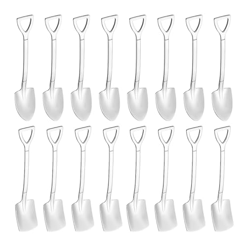 16 Stück Edelstahllöffel, Kreativ Geformte Löffel, Niedliche Löffel, Obstlöffel, Dessertlöffel, Getränkerührlöffel von HDGSAFD