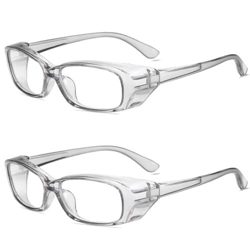 2 Stücke Einfacher Gläser, Transparente Anti-Fog-Brille, Arbeitsschutzbrille, Anti-Splash-Gläser, Geeignet Für Labor, Bau, Schweißen. von HDGSAFD