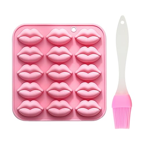 HDGSAFD 1 Lippenstylingform Und 1 Silikonbürste, Kreativer Silikonform, Lustige Schimmelpilz, Backwerkzeuge, Küchenutensilien. von HDGSAFD