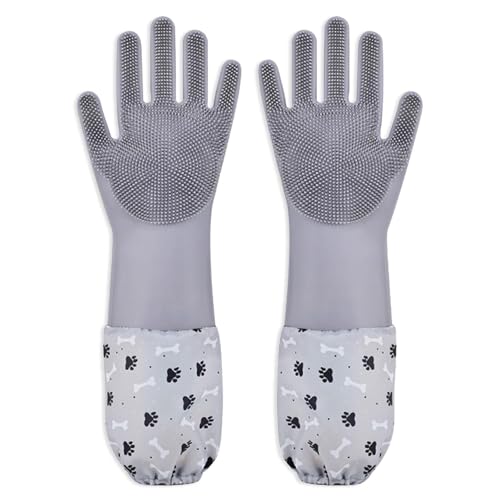 HDGSAFD 1 Paar Von Haustierbadeschuhen, Katze Und Hundebadhandschuhen, Multifunktionale Nicht rutschfeste Silikonhandschuhe, Kreative wasserdichte Massagehandschuhe, Haustierreinigungshandschuhe. von HDGSAFD