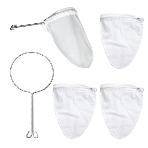 HDGSAFD 1-Teiliges Edelstahlring, 3-Stück-Filterbeutel, Multifunktionsfilterbeutel, Wiederverwendbarer Filter, Käse-Joghurtmilch-Milchfilter-Requisiten. HDGSAFD 1-Teiliges Edelstahlring, 3-Stück-Filterbeutel, Multifunktionsfilterbeutel, Wiederverwendbarer Filter, Käse-Joghurtmilch-Milchfilter-Requisiten. von HDGSAFD