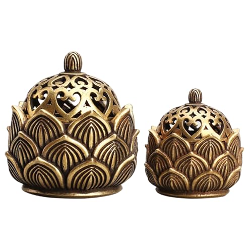 HDGSAFD 2 Lotus-Räuchergefäße, Metall-Räucherkerzenhalter, Mini-Räucherstäbchen-Ornamente, Tisch-Lotus-Räucherstäbchenhalter, Kreative Ornamente Zur Dekoration HDGSAFD 2 Lotus-Räuchergefäße, Metall-Räucherkerzenhalter, Mini-Räucherstäbchen-Ornamente, Tisch-Lotus-Räucherstäbchenhalter, Kreative Ornamente Zur Dekoration von HDGSAFD