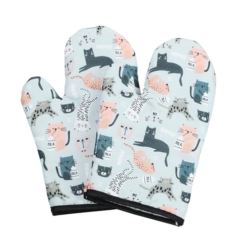 HDGSAFD 2 Stück Ofenhandschuhe, Mikrowellenhandschuhe, Hitzebeständige Handschuhe, Küchenhandschuhe, Backzubehör. von HDGSAFD