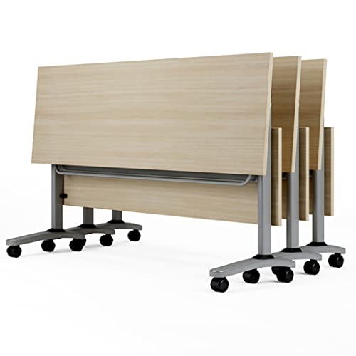 Mobiler Trainingstisch mit Klappdeckel und Bescheidenheit, moderner, rechteckiger Seminar-Trainingstisch, klappbarer Sitzungssaal-Schreibtisch (Holz, 180 x 40 x 75 cm), 3 Stück von HDGTDR3SS2865SSSSTT
