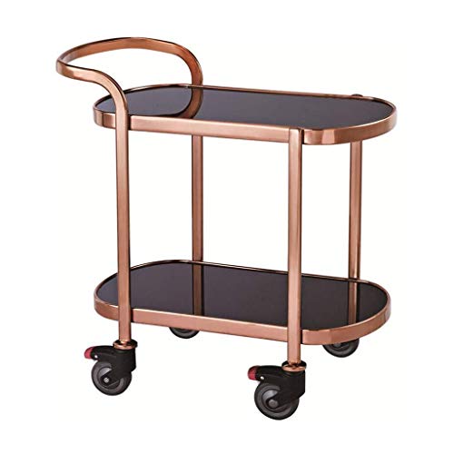 T Trolley 2-Level-Service-Auto, Hotel Multifunktions-Wagen, exklusive Weinwagen, ultra-still Rad Kuchen Obstwagen von HDGTDR3SS2865SSSSTT