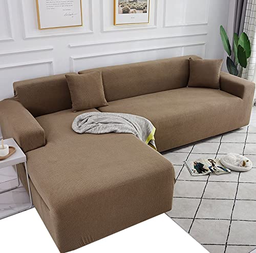 L-Förmige Sofabezüge Sofahusse Sofabezug L U Form Beige Grau Braun Hellgrau Eckcouch Rechts Links L-vormig Bank Sofa Hussen Stretch 1 2 3 4 Sitzer 3er 2er Couch Bezug Überzug Ecksofa Cover von HDGZ