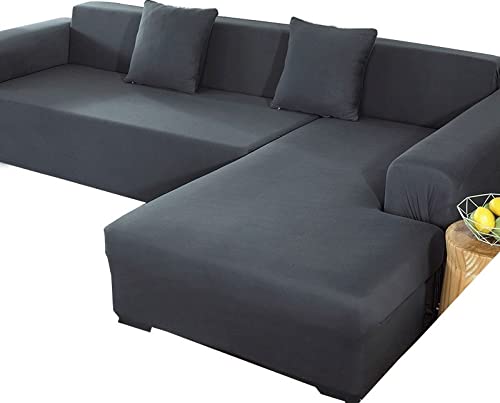 Sofabezug Couchbezug L U Form L-Förmige Sofabezüge Grau Beige Braun Sofahusse Stretch Eckcouch Rechts Links L-vormig Bank Sofa Hussen 1 2 3 4 Sitzer 3er 2er Couch Bezug Überzug Ecksofa Cover von HDGZ