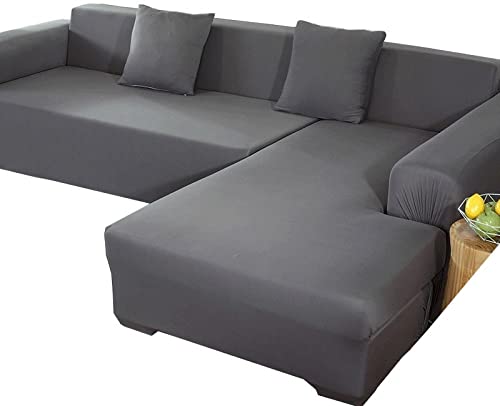 Sofabezug Couchbezug L U Form L-Förmige Sofabezüge Grau Beige Braun Sofahusse Stretch Eckcouch Rechts Links L-vormig Bank Sofa Hussen 1 2 3 4 Sitzer 3er 2er Couch Bezug Überzug Ecksofa Cover von HDGZ