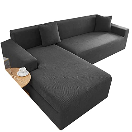 Sofabezug Couchbezug L U Form L-Förmige Sofabezüge Grau Beige Braun Sofahusse Stretch Eckcouch Rechts Links L-vormig Bank Sofa Hussen 1 2 3 4 Sitzer 3er 2er Couch Bezug Überzug Ecksofa Cover von HDGZ