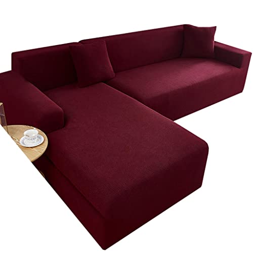 Sofabezug Couchbezug L U Form L-Förmige Sofabezüge Grau Beige Braun Sofahusse Stretch Eckcouch Rechts Links L-vormig Bank Sofa Hussen 1 2 3 4 Sitzer 3er 2er Couch Bezug Überzug Ecksofa Cover von HDGZ