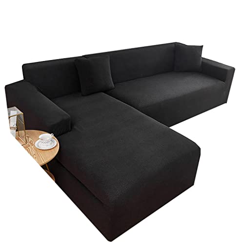 Sofabezug Couchbezug L U Form L-Förmige Sofabezüge Grau Beige Braun Sofahusse Stretch Eckcouch Rechts Links L-vormig Bank Sofa Hussen 1 2 3 4 Sitzer 3er 2er Couch Bezug Überzug Ecksofa Cover von HDGZ