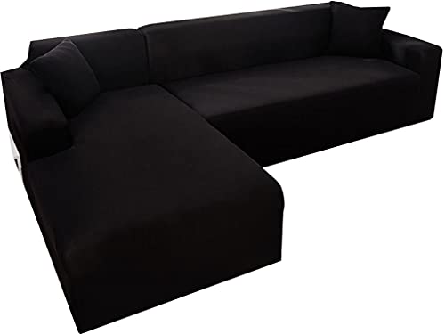 Sofabezug Sofahusse L U Form Beige Grau Braun L-Förmige Sofabezüge Hellgrau Eckcouch Rechts Links 1 2 3 4 Sitzer L-vormig Bank Sofa Hussen Stretch 3er 2er Couch Bezug Überzug Ecksofa Cover von HDGZ