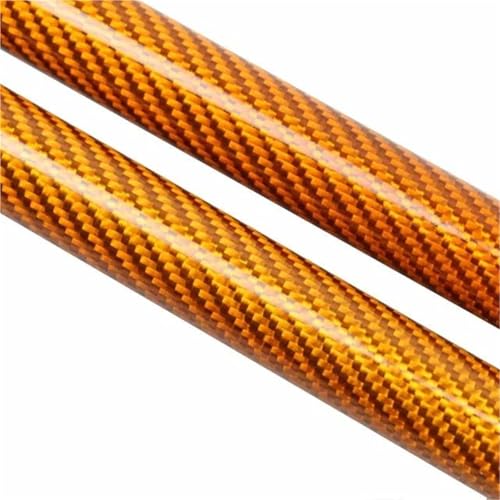HDHCSCAGH Haube Strut Für Isuzu Für Mux 2020 2021 2022 2023 2024 Lift Unterstützung Schocks Dämpfer Kolbenstangen Prop Säulen Auto Teile Auto Motorhauben Gasfeder(Orange Carbon Fiber) von HDHCSCAGH