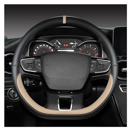HDHCSCAGH Lenkradschutz Abdeckung Für Citroen Für C3 II III 2009-2019 2020 Für C3 D Typ Auto Lenkrad Abdeckung Auto Innen Zubehör Anti-Rutsch Lenkradabdeckung(Light Brown) von HDHCSCAGH