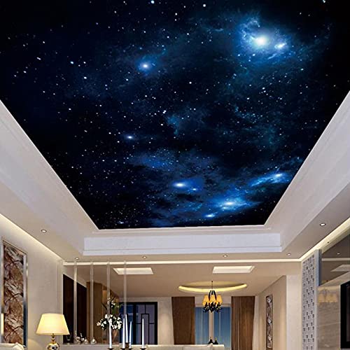 HDHGKYY 3D Wohnzimmer Tapete schöne Sternenhimmel Decke Wandbild Moderne Wohnzimmer Schlafzimmer Deckendekoration Tapete von HDHGKYY