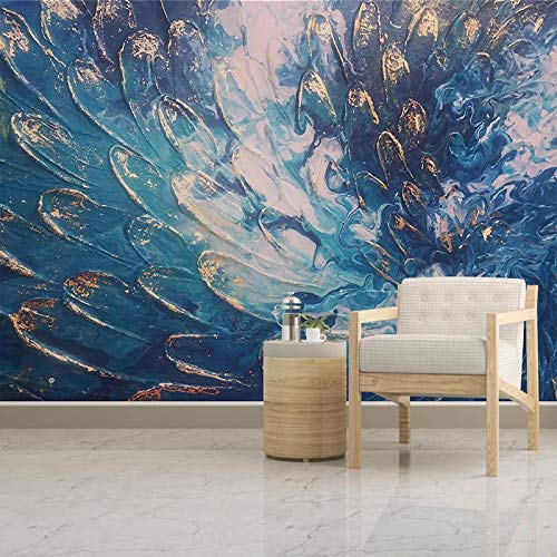 HDHGKYY 3D Wohnzimmer tapete Moderne Blaue abstrakte dreidimensionale ölgemälde Feder Kunst wandbild Wohnzimmer Schlafzimmer wanddekoration HDHGKYY 3D Wohnzimmer tapete Moderne Blaue abstrakte dreidimensionale ölgemälde Feder Kunst wandbild Wohnzimmer Schlafzimmer wanddekoration von HDHGKYY