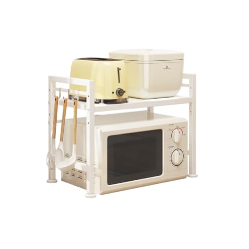 HDICUHNANU Mikrowellenständer Ausziehbares Mikrowellenregal, Küchenregal, Arbeitsplatten-Entladungsofen, Multifunktionsregal, Mehrschichtiges Lagerregal for Zu Hause Gewürzregale(47.5cm) von HDICUHNANU