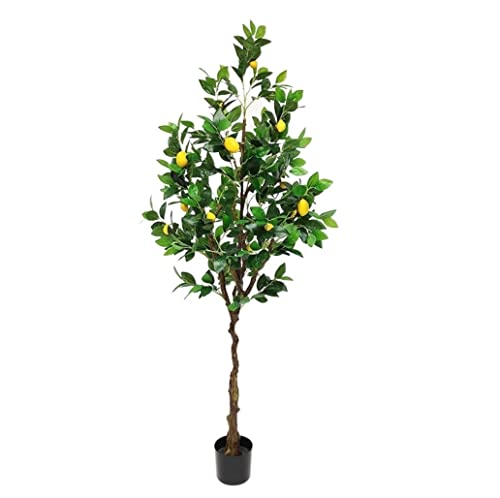 HDICUHNANU Modern Decor Große Künstliche Zitrone Im Topf Bonsai Pflanzen Küche Hochzeit Home Party Dekoration Obst Gefälschte Bäume Fake Trees(180cm) von HDICUHNANU