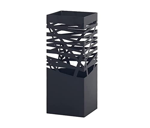 HDICUHNANU Platzsparend Iron Art Regenschirmständer Home Regenschirm Abflussständer Hotel Lobby Foyer Kreativer Eimer Lagerregal Mit Langem Griff Langlebig SchirmstäNder(C-Black) von HDICUHNANU
