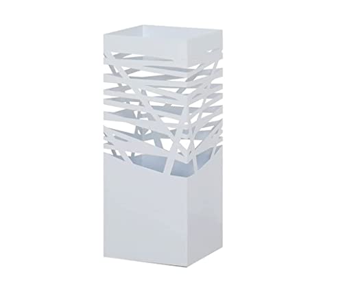 HDICUHNANU Platzsparend Iron Art Regenschirmständer Home Regenschirm Abflussständer Hotel Lobby Foyer Kreativer Eimer Lagerregal Mit Langem Griff Langlebig SchirmstäNder(D-White) von HDICUHNANU