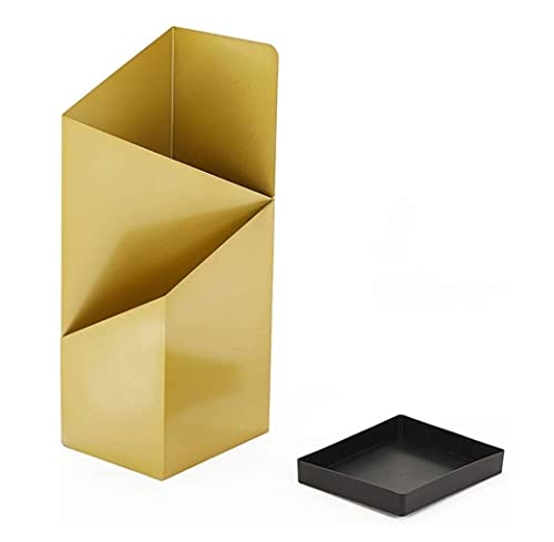 HDICUHNANU Platzsparend Regenschirmständer for Den Innenbereich Mit Tropfschale, Regenschirmhalter for Eingangsbereich, Dekorativer Organizer, Regenschirmeimer Langlebig SchirmstäNder(A-Gold) von HDICUHNANU