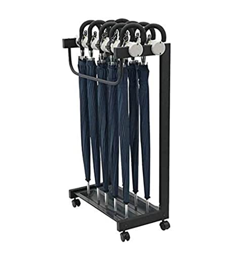 HDICUHNANU Platzsparend Schirmständer Aus Metall Mit 10 Löchern Und Verschließbarem Bodenregal, Kreatives Zuhause, Modernes Hotel, Lobby, Büro, Regenschirmhalter Langlebig SchirmstäNder von HDICUHNANU