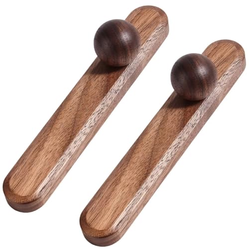 HDJNal Türknäufe aus Holz, Kugelform, dekorative Schrank-/Schubladengriffe, Naturholz, Schrankgriffe für Möbel, Kleiderschränke, Küchen, Büros, CC: 96 mm, 2 Stück von HDJNal