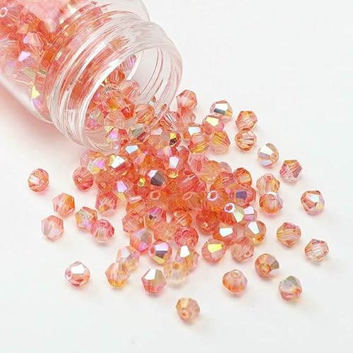 130–260 Stück 4,0 mm zweifarbige glänzende Glas-Bicone-Perlen, lose Kristall-Abstandshalterperlen für Armbänder, Ohrringe, Schmuckherstellung, Zubehör – Orangerot – 4,0 mm 130–260 Stück 4,0 mm zweifarbige glänzende Glas-Bicone-Perlen, lose Kristall-Abstandshalterperlen für Armbänder, Ohrringe, Schmuckherstellung, Zubehör – Orangerot – 4,0 mm von HDJSDB