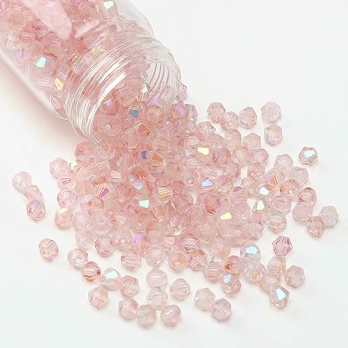 130–260 Stück 4,0 mm zweifarbige glänzende Glas-Bicone-Perlen, lose Kristall-Abstandshalterperlen für Armbänder, Ohrringe, Schmuckherstellung, Zubehör-Pink-4,0 mm 130–260 Stück 4,0 mm zweifarbige glänzende Glas-Bicone-Perlen, lose Kristall-Abstandshalterperlen für Armbänder, Ohrringe, Schmuckherstellung, Zubehör-Pink-4,0 mm von HDJSDB