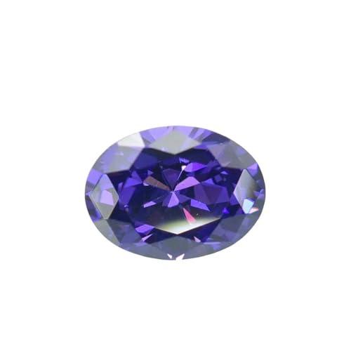 2 x 3,0 mm ~ 13 x 18 mm 5A CZ Ovalschliffform Größe Synthetische Edelsteine Lose Zirkonia für Schmuck - Violett - 8 x 10 mm (10 Stück) von HDJSDB