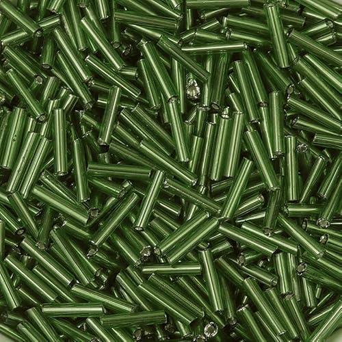 2 x 9 mm tschechische röhrenförmige Spiralglasperlen, silberfarbene, bunte Linien, lose Abstandsperlen für die Herstellung von DIY-Schmuck, handgefertigtes Nähen, 2–9 x 2 mm, 140 Stüc von HDJSDB