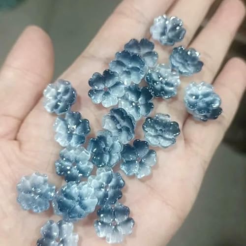 20 Stück 14,0 mm Blumen-Perlen aus tschechischem Kristallglas, Lampwork-Glas, bunte Glasur, Abstandsperlen für die Schmuckherstellung, DIY-Halsketten, Ohrringe, Armbänder, 16–14,0 mm (20 Stück) von HDJSDB