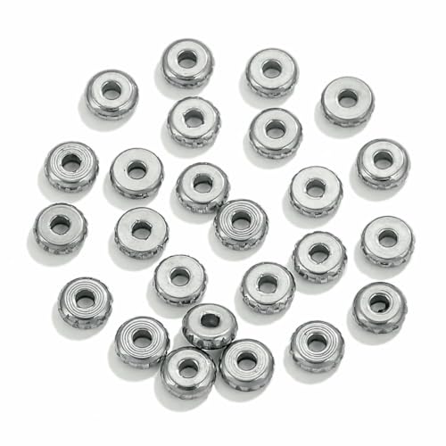 20 Stück Edelstahl PVD vergoldet Messer Textur flache Abstandsperlen DIY Schmuckherstellung Halskettenbefunde Armbandzubehör-Stahl 4x2x2_a von HDJSDB