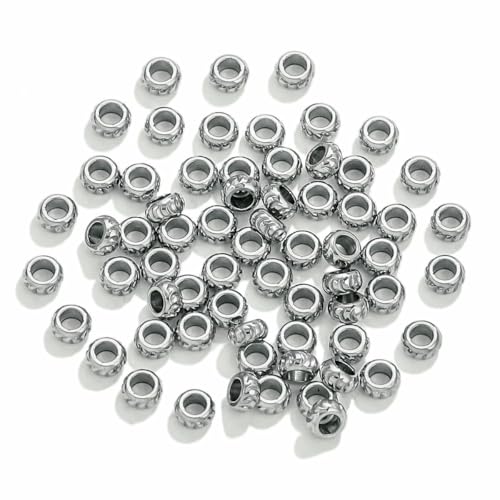 20 Stück Edelstahl PVD vergoldet Messer Textur flache Abstandsperlen DIY Schmuckherstellung Halskettenbeschläge Armbandzubehör-Stahl 4x2x2 von HDJSDB