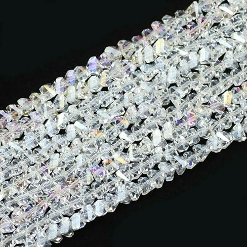 mm, 90 Stück, Tetraeder-Dreieck, AB, österreichische Kristallperlen, lose Glas-Abstandshalterperlen für Schmuckarmbänder, Herstellung von DIY-Zubehör, Weiß, 8 mm, 90 Stück mm, 90 Stück, Tetraeder-Dreieck, AB, österreichische Kristallperlen, lose Glas-Abstandshalterperlen für Schmuckarmbänder, Herstellung von DIY-Zubehör, Weiß, 8 mm, 90 Stück von HDJSDB