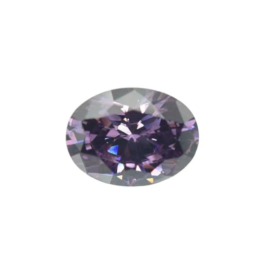 x 3,0 mm ~ 13 x 18 mm 5A CZ Ovalschliff Form Größe Synthetische Edelsteine Lose Zirkonia für Schmuck -Amethyst-8 x 12 mm (10 Stück) von HDJSDB