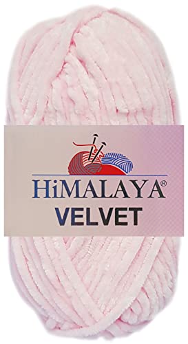 100 Gramm Himalaya Velvet Uni aus 100% Micro Polyester 90003 Hell Rosa von HDK-VERSAND