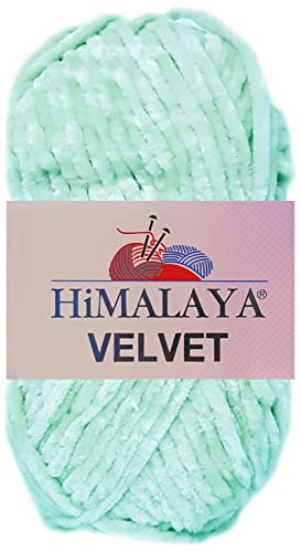 100 Gramm Himalaya Velvet Uni aus 100% Micro Polyester 90007 Mint von HDK-VERSAND