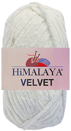 100 Gramm Himalaya Velvet Uni aus 100% Micro Polyester 90008 Ecru von HDK-VERSAND